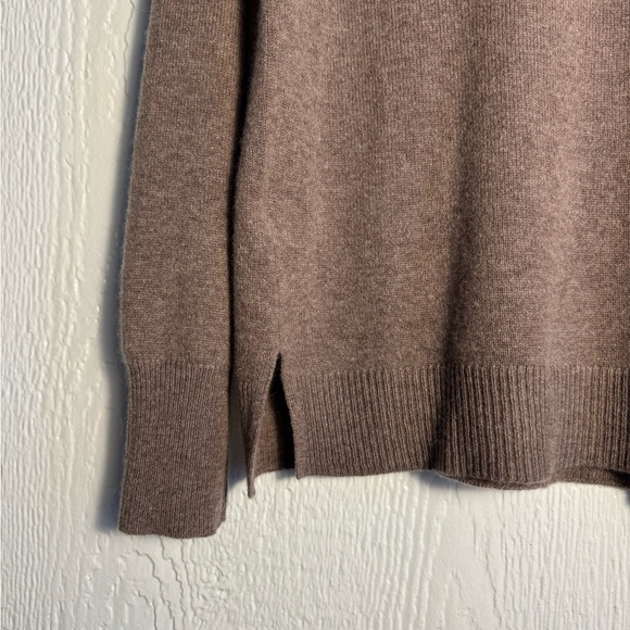 Nordstrom Cashmere Turtleneck Sweater Brown Heather Women’s Size Small - Picture 4 of 7
